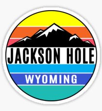Jackson Hole Wyoming Skiing Colorful Ski Mountains Sticker