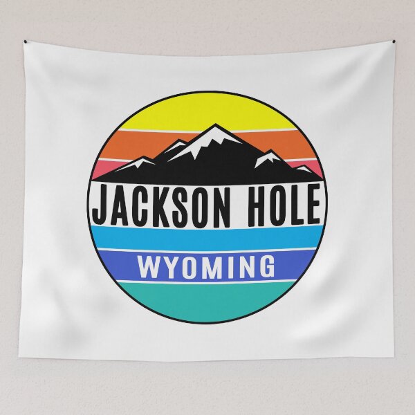 Item preview, Jackson Hole Wyoming Skiing Colorful Ski Mountains designed and sold by DESTINATIONS DECAL.