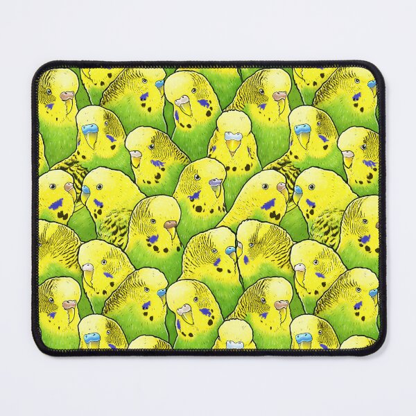 Item preview, Green Yellow Budgies Parakeet Pattern designed and sold by MaratusFunk.