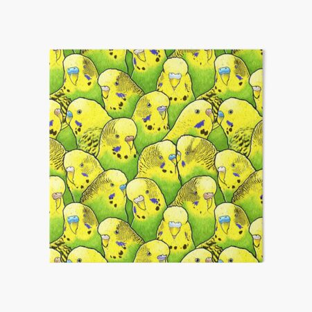 Item preview, Green Yellow Budgies Parakeet Pattern designed and sold by MaratusFunk.