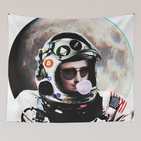 Item preview, Crypto Astronaut Moon-a Lisa | glitch aesthetics  designed and sold by spinolator.
