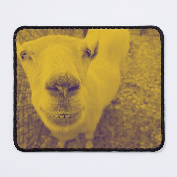 Item preview, mellow yellow smiling goat designed and sold by AspieConjures.