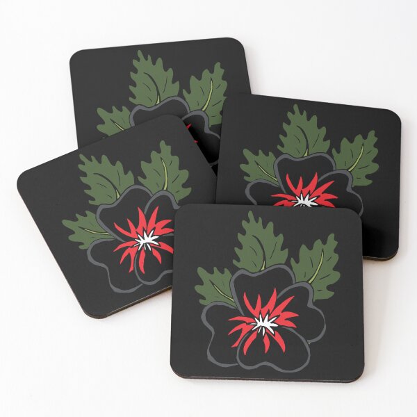 Item preview, Single wild black and red pansy flower illustration  designed and sold by AngelDawnDesign.