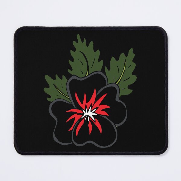 Item preview, Single wild black and red pansy flower illustration  designed and sold by AngelDawnDesign.