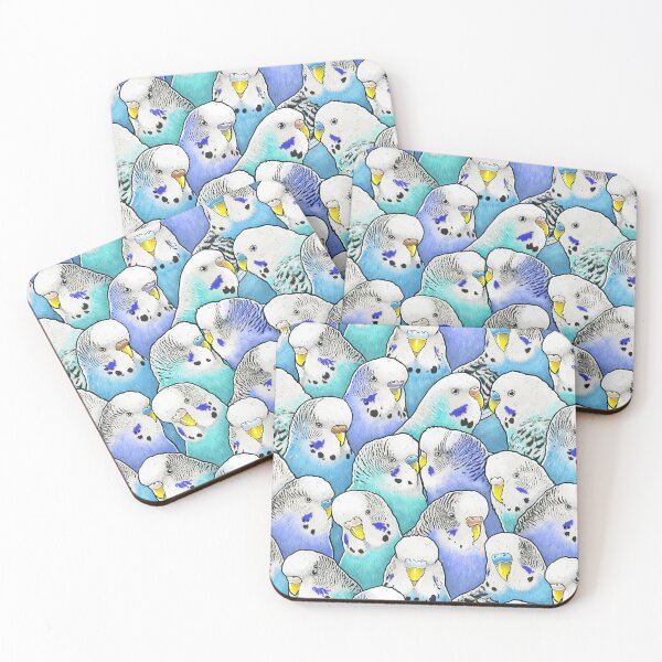Item preview, Blue Budgies Parakeet Pattern designed and sold by MaratusFunk.