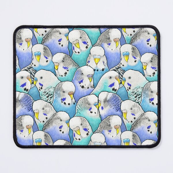 Item preview, Blue Budgies Parakeet Pattern designed and sold by MaratusFunk.