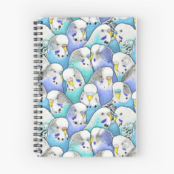 Item preview, Blue Budgies Parakeet Pattern designed and sold by MaratusFunk.