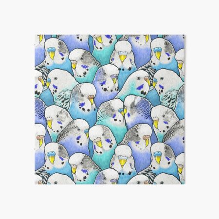 Item preview, Blue Budgies Parakeet Pattern designed and sold by MaratusFunk.