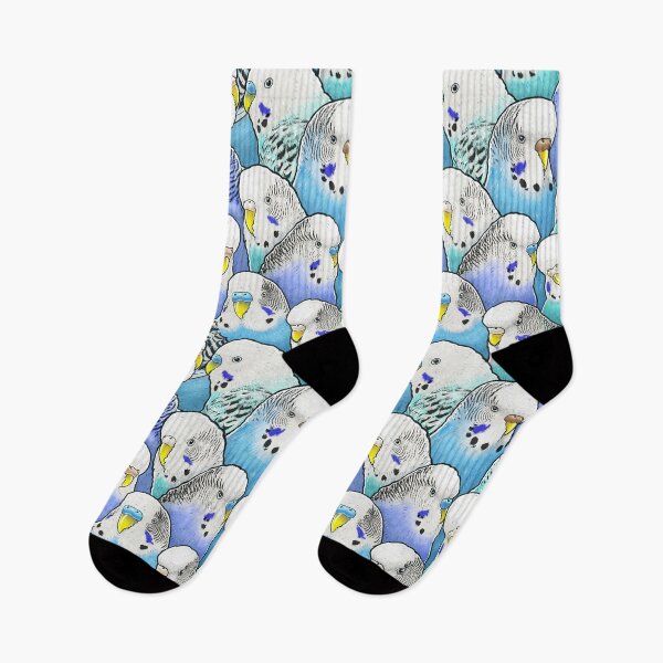 Item preview, Blue Budgies Parakeet Pattern designed and sold by MaratusFunk.
