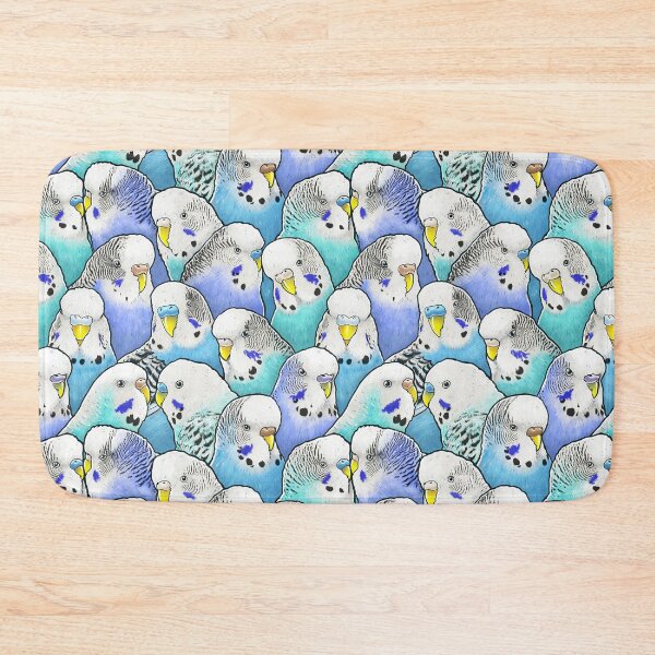 Item preview, Blue Budgies Parakeet Pattern designed and sold by MaratusFunk.