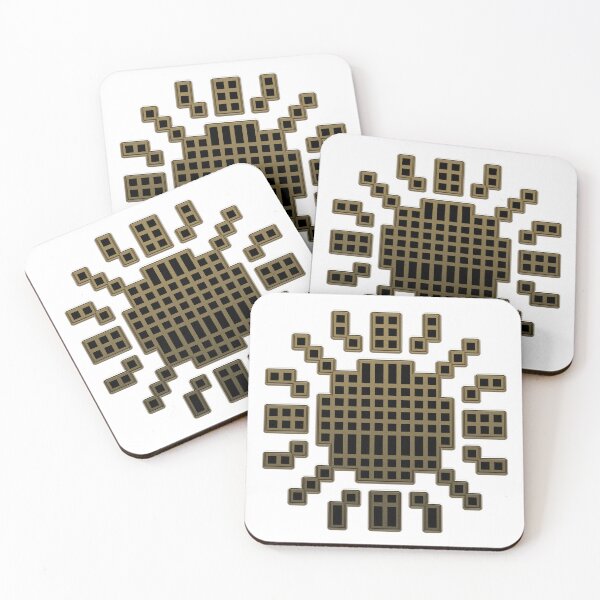 Item preview, 8 Bit Black Gold Sun Image designed and sold by India2022.
