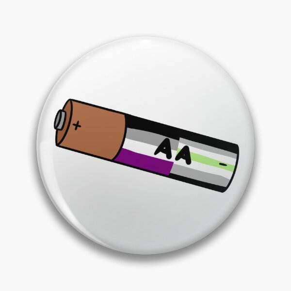 Item preview, Pride AA Battery Asexual Agender designed and sold by Emmys Prints.