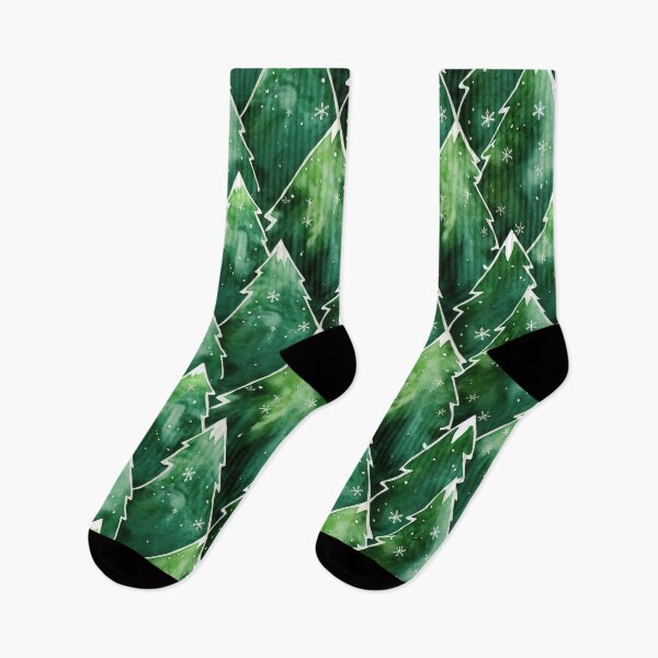 Item preview, Watercolor Christmas Trees designed and sold by VintageFlorals.