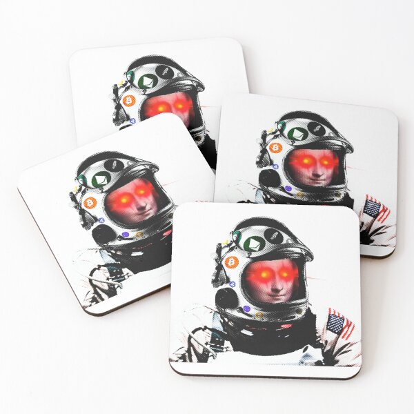 Item preview, Crypto Astronaut Moon-a Lisa | Laser Eyes  designed and sold by spinolator.