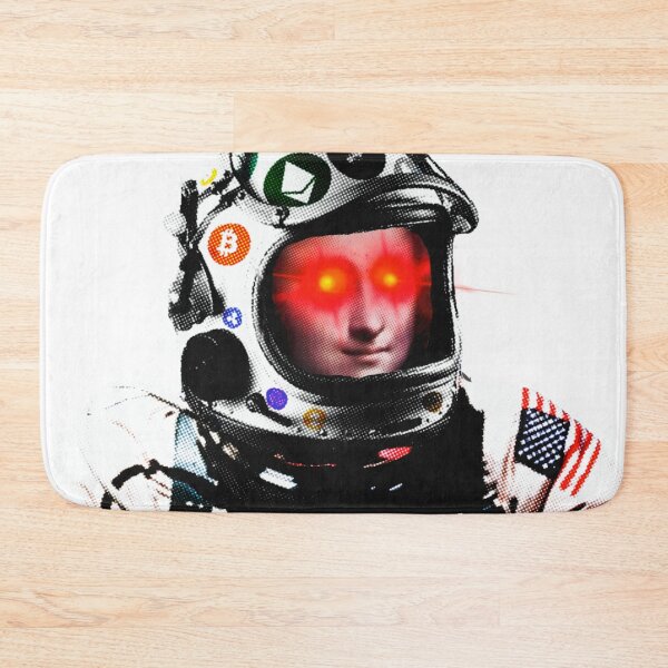 Item preview, Crypto Astronaut Moon-a Lisa | Laser Eyes  designed and sold by spinolator.