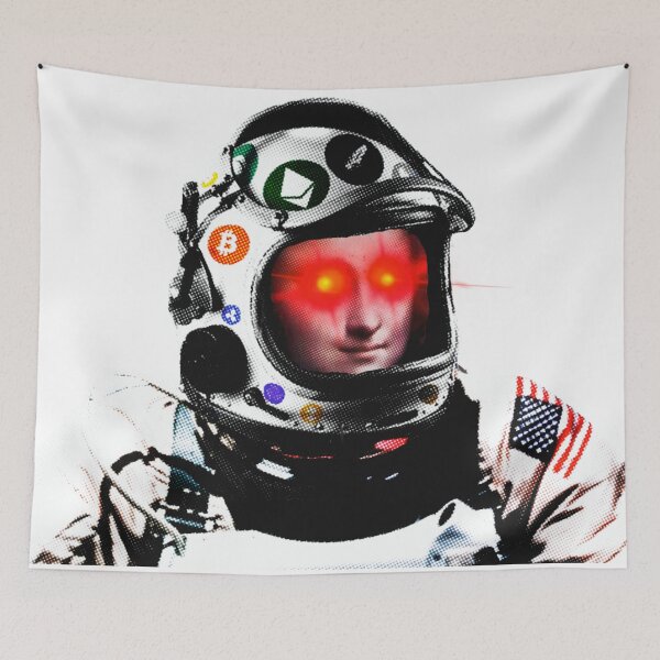 Item preview, Crypto Astronaut Moon-a Lisa | Laser Eyes  designed and sold by spinolator.