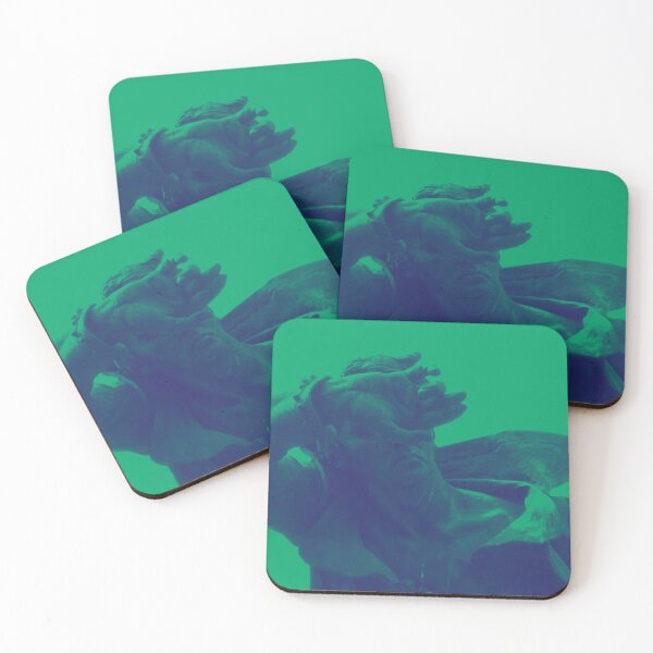 Item preview, dramatic statue in blue green designed and sold by AspieConjures.