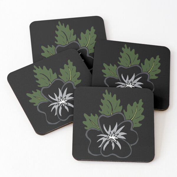 Item preview, Single wild black and grey pansy flower illustration  designed and sold by AngelDawnDesign.