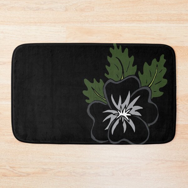 Item preview, Single wild black and grey pansy flower illustration  designed and sold by AngelDawnDesign.