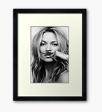 Kate Moss - Life is a joke fashion print Framed Print