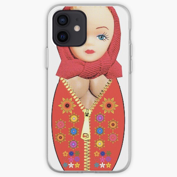 Rude, Funny, Russian Matryoshka Doll With Big Boobs! iPhone Soft Case