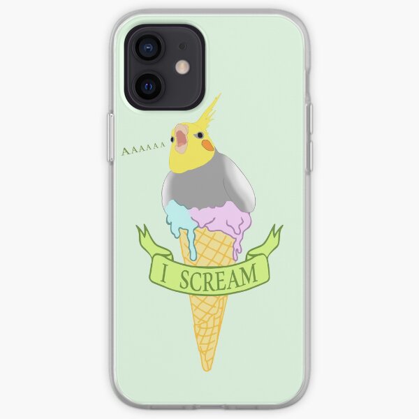 I scream - ice cream cockatiel iPhone Soft Case