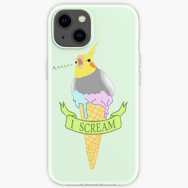 I scream - ice cream cockatiel iPhone Soft Case