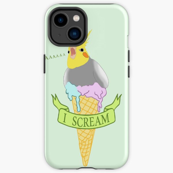 I scream - ice cream cockatiel iPhone Tough Case