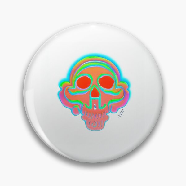 Item preview, 倍瞬歩 psychedelic skull designed and sold by HofmannsStamps.