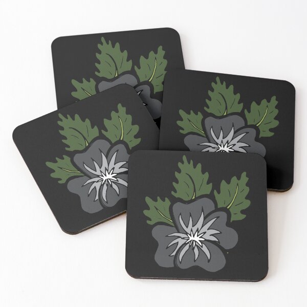 Item preview, Single wild black and grey pansy flower illustration  designed and sold by AngelDawnDesign.