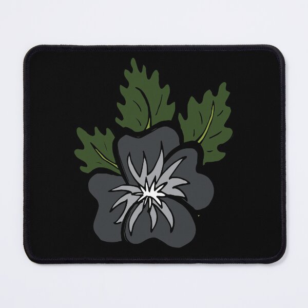 Item preview, Single wild black and grey pansy flower illustration designed and sold by AngelDawnDesign.