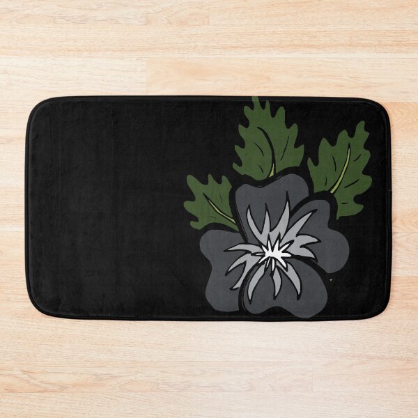 Item preview, Single wild black and grey pansy flower illustration  designed and sold by AngelDawnDesign.