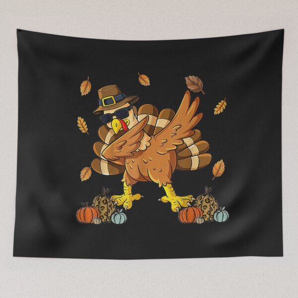Item preview, Thanksgiving Day Dabbing Turkey Pilgrim Boys Girls Kids T-Shirt designed and sold by Bobby-Bancel.