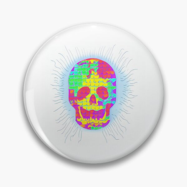 Item preview, 日実 psychedelic skull designed and sold by HofmannsStamps.