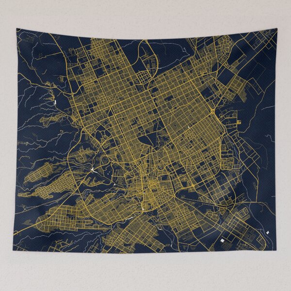 Item preview, Riyadh City Map of Saudi Arabia - Gold Art Deco designed and sold by deMAP.