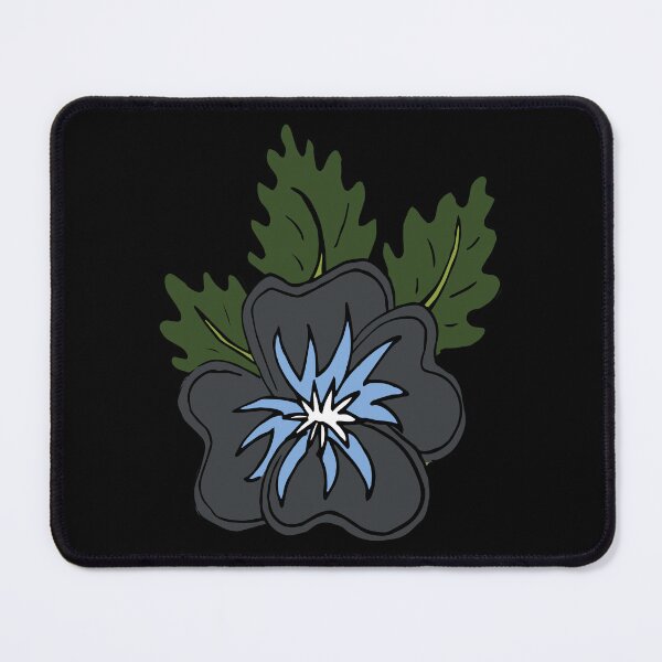Item preview, Single wild grey and blue pansy flower illustration designed and sold by AngelDawnDesign.