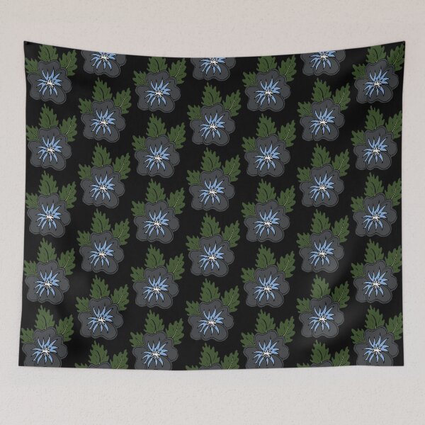 Item preview, Single wild grey and blue pansy flower illustration  designed and sold by AngelDawnDesign.