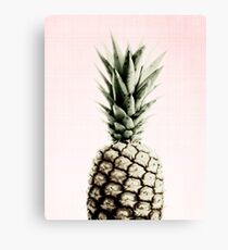 Pineapple modern, fruit, pink Canvas Print