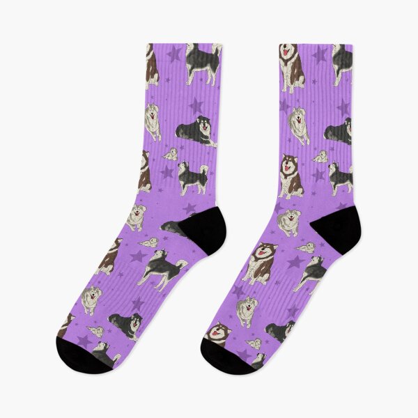 Item preview, Alaskan Malamute Pattern Purple designed and sold by Ashley Gagnon.