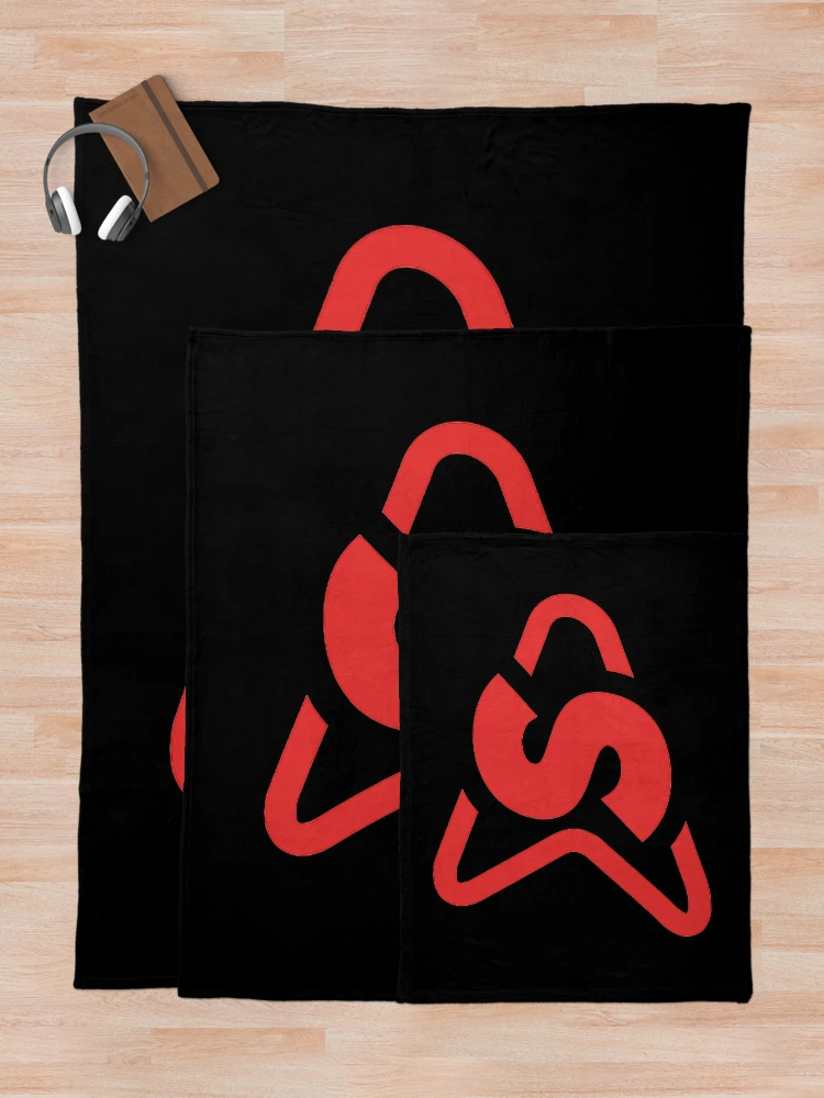 Aperçu 5 sur 6. Plaid avec l'œuvre Logo S Rouge créée et vendue par Ruthbare.