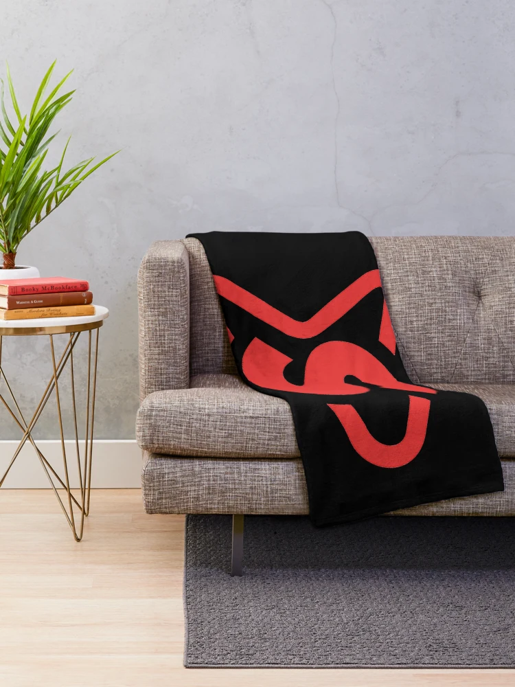 Aperçu 2 sur 6. Plaid avec l'œuvre Logo S Rouge créée et vendue par Ruthbare.