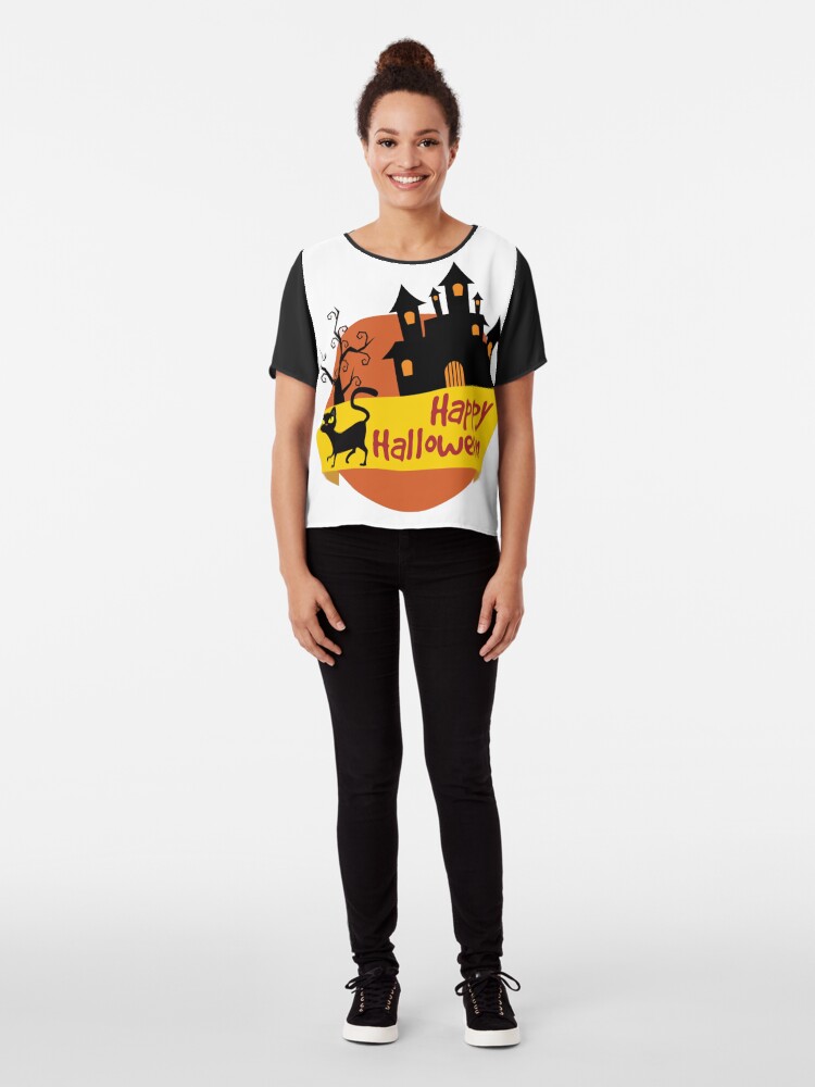Alternate view of Happy Halloween! Chiffon Top