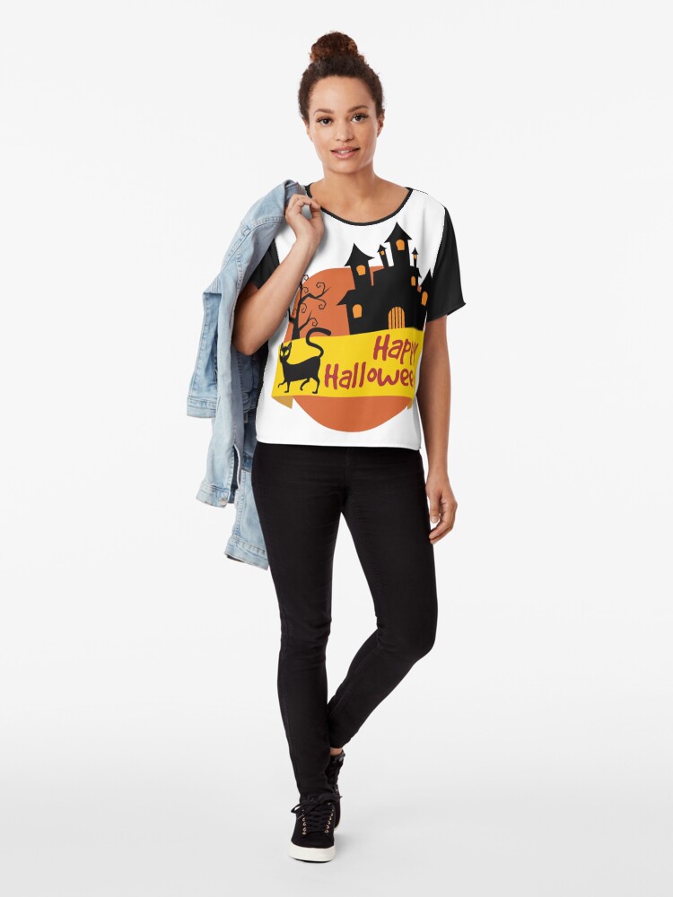 Alternate view of Happy Halloween! Chiffon Top