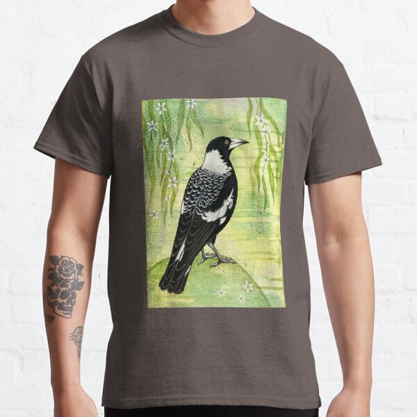 Lady Magpie in Green Classic T-Shirt