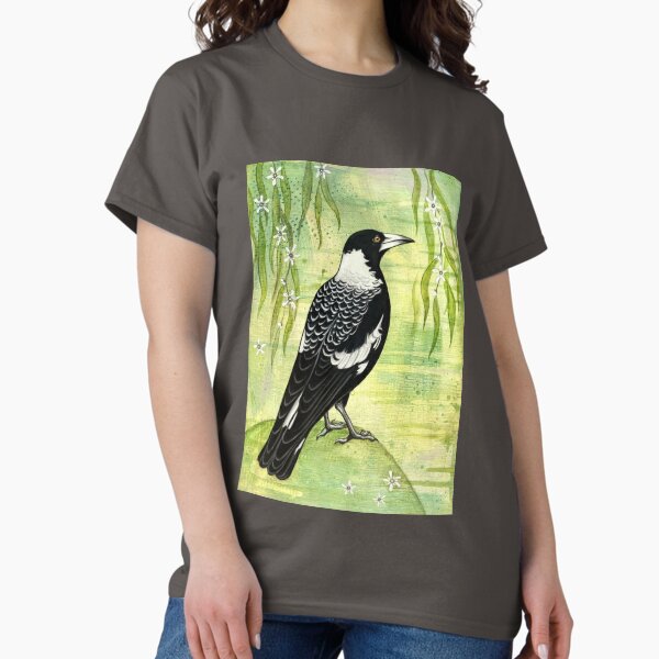 Lady Magpie in Green Classic T-Shirt