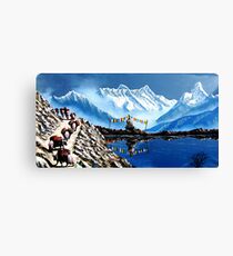 Panoramic View Of Annapurna Mountain Nepal Canvas Print