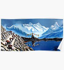 Panoramic View Of Annapurna Mountain Nepal Poster