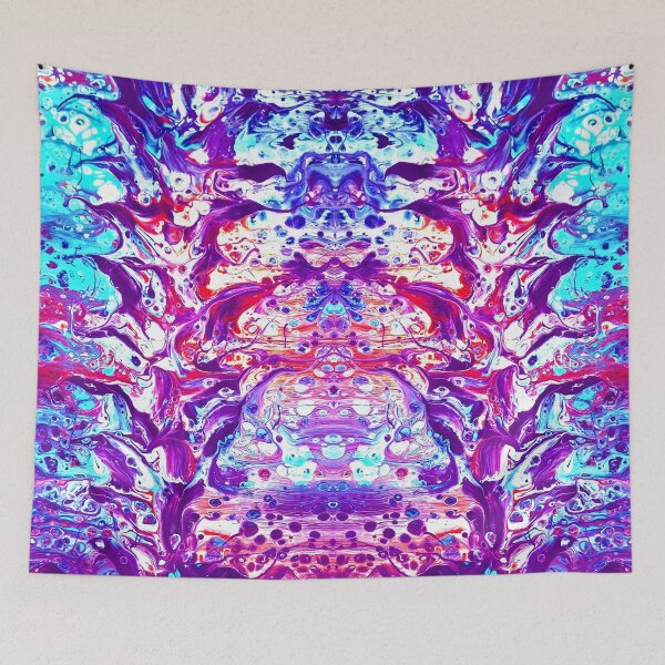 Item preview, Abstract Bean Stalk in Purple Blues Red designed and sold by Karen Simon.