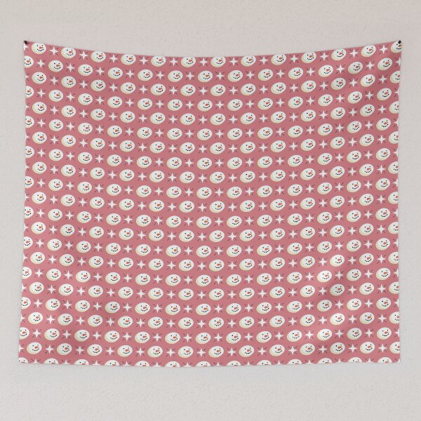 Item preview, Marshmallow Snowmen on Pink designed and sold by Stacy Mitchell.