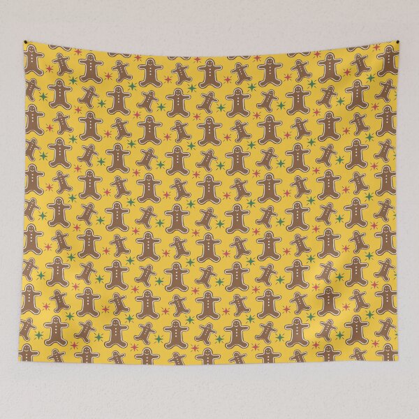 Item preview, Gingerbread Men on Yellow designed and sold by Stacy Mitchell.